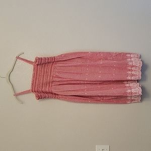Red Gingham Summer Picnic Dress